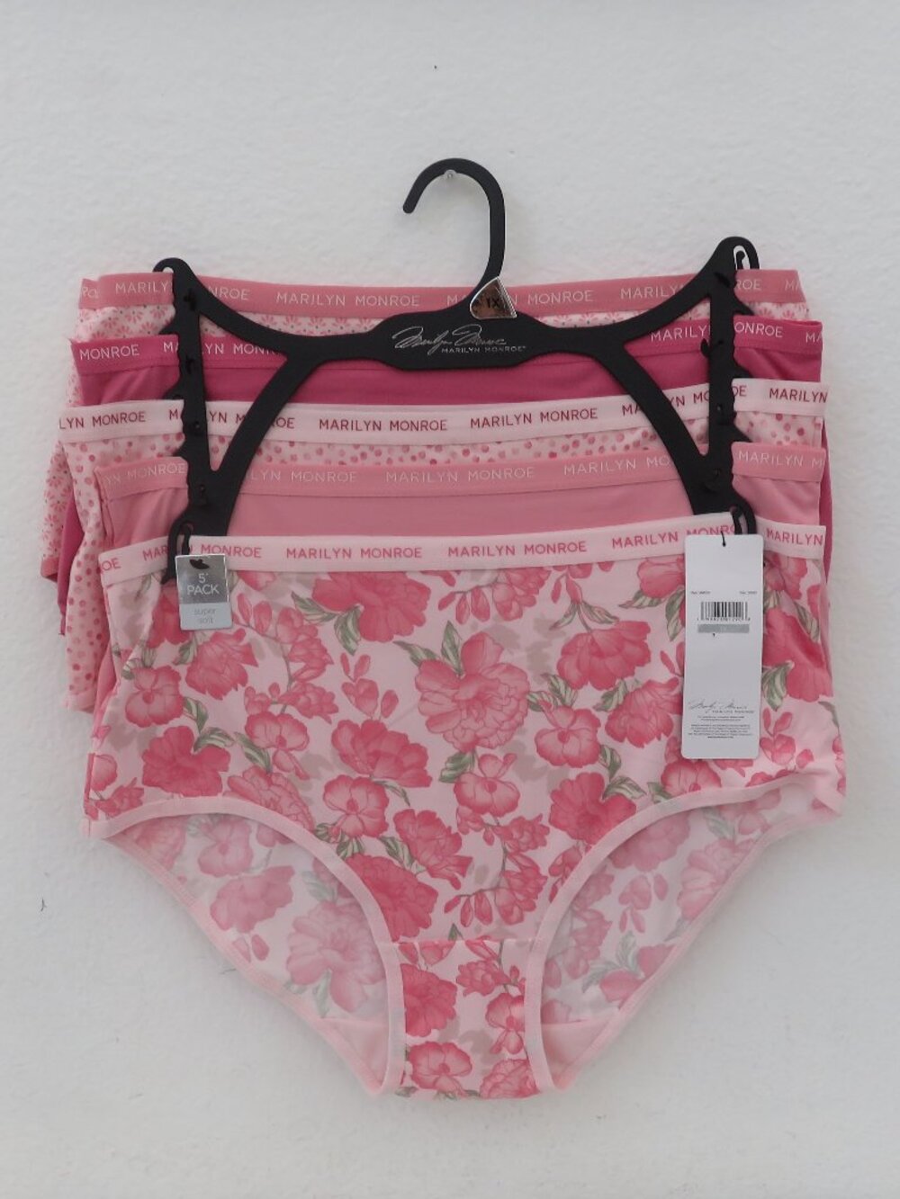 (#101) MARILYN MONROE 5-Pack Super Soft Brief Panties Size 1X